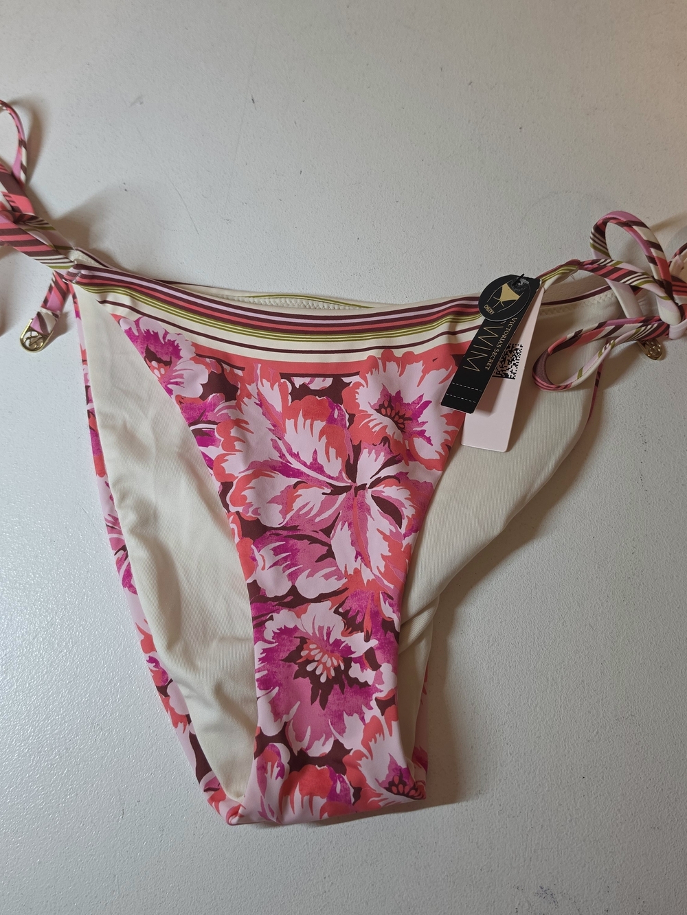 Victoria's Secret Pink Floral Tie-Side Bikini Bottom